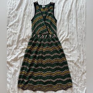 M by Missoni Chevron Patterned Sleeveless Dress
